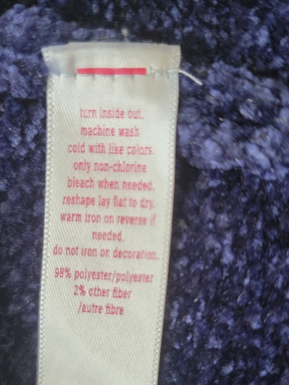 Justice Girls Flip Sequin Chenille Sweater Navy Blue Size 14/16 - Picture 8 of 9